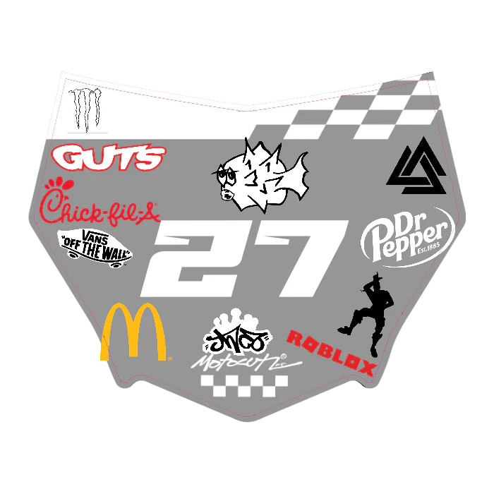 CUSTOM MOTOCUTZ FRONT PLATE DECAL