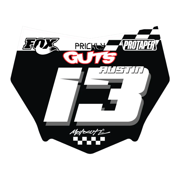 CUSTOM MOTOCUTZ FRONT PLATE DECAL