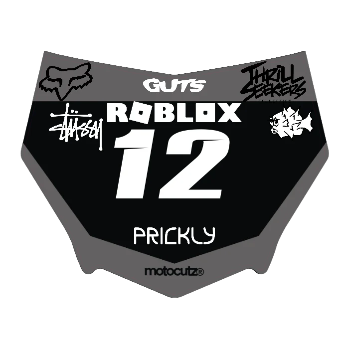 CUSTOM MOTOCUTZ FRONT PLATE DECAL