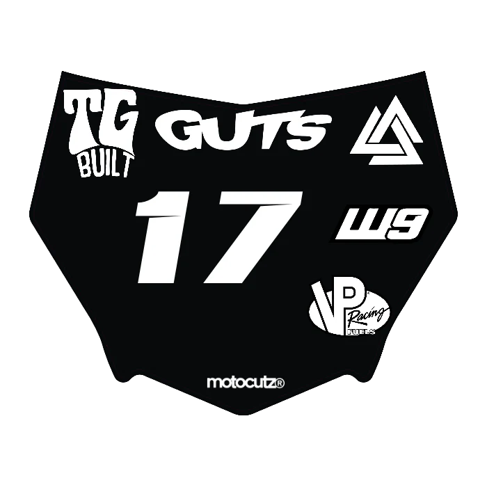 CUSTOM MOTOCUTZ FRONT PLATE DECAL