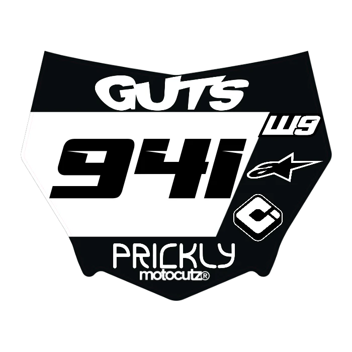 CUSTOM MOTOCUTZ FRONT PLATE DECAL