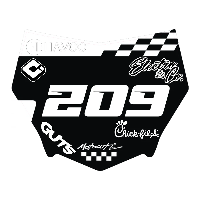 CUSTOM MOTOCUTZ FRONT PLATE DECAL