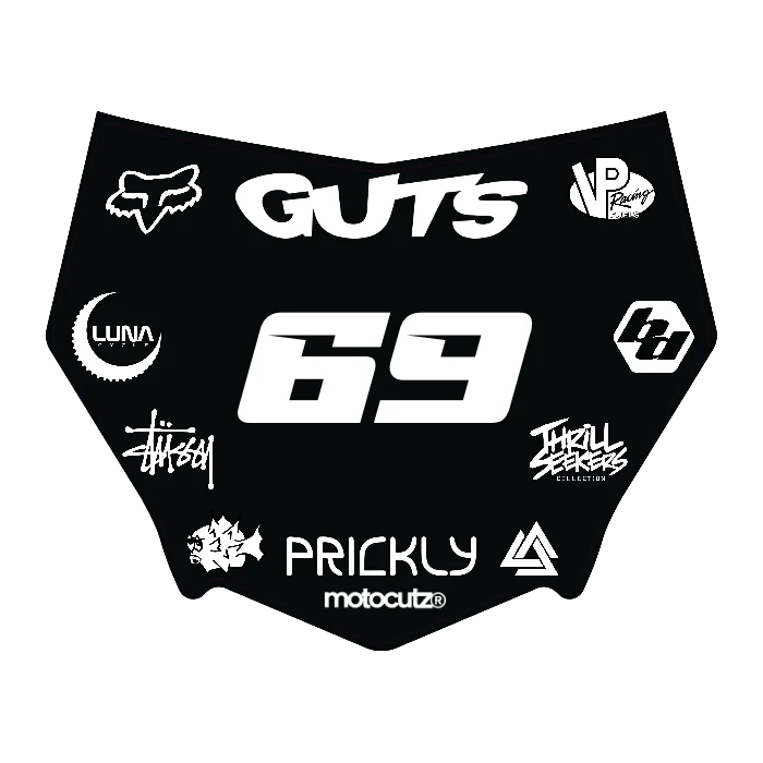 CUSTOM MOTOCUTZ FRONT PLATE DECAL