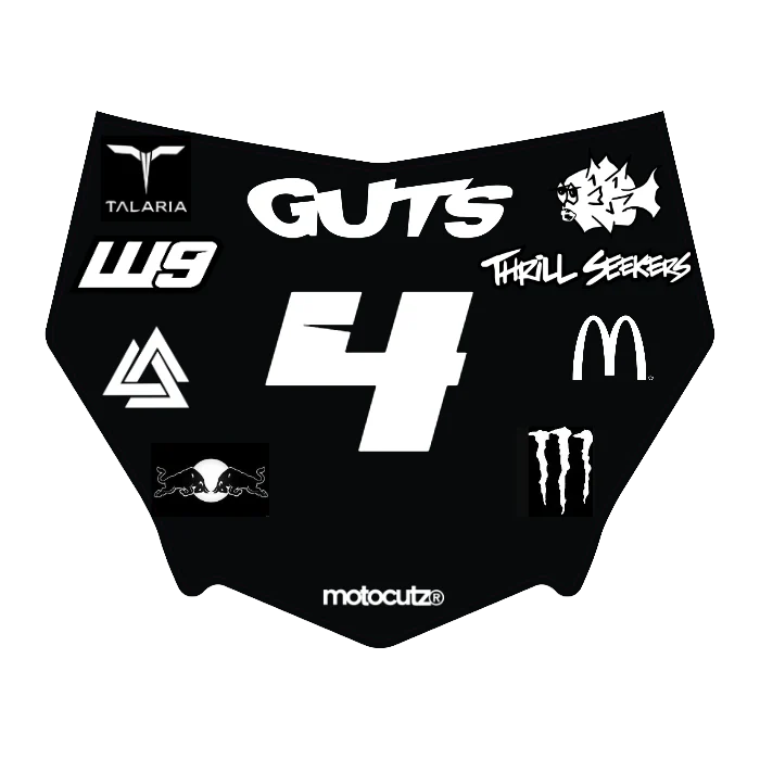 CUSTOM MOTOCUTZ FRONT PLATE DECAL