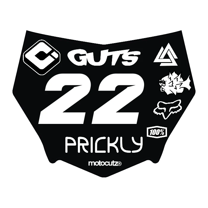 CUSTOM MOTOCUTZ FRONT PLATE DECAL
