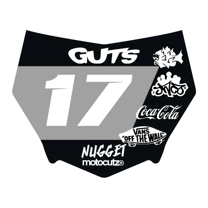 CUSTOM MOTOCUTZ FRONT PLATE DECAL