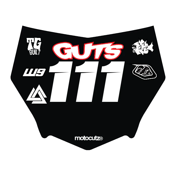 CUSTOM MOTOCUTZ FRONT PLATE DECAL