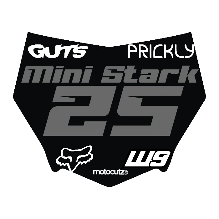CUSTOM MOTOCUTZ FRONT PLATE DECAL