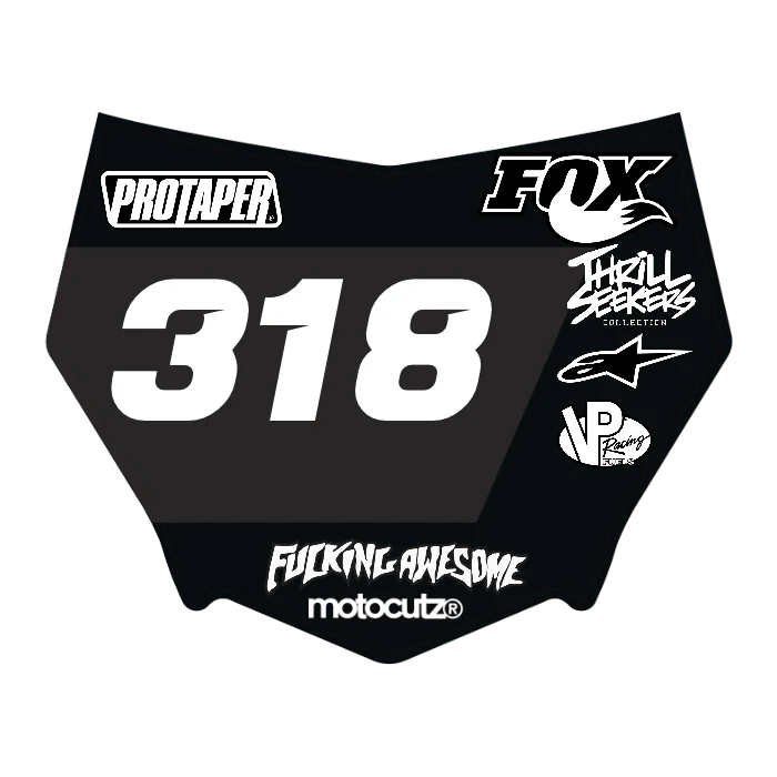 CUSTOM MOTOCUTZ FRONT PLATE DECAL