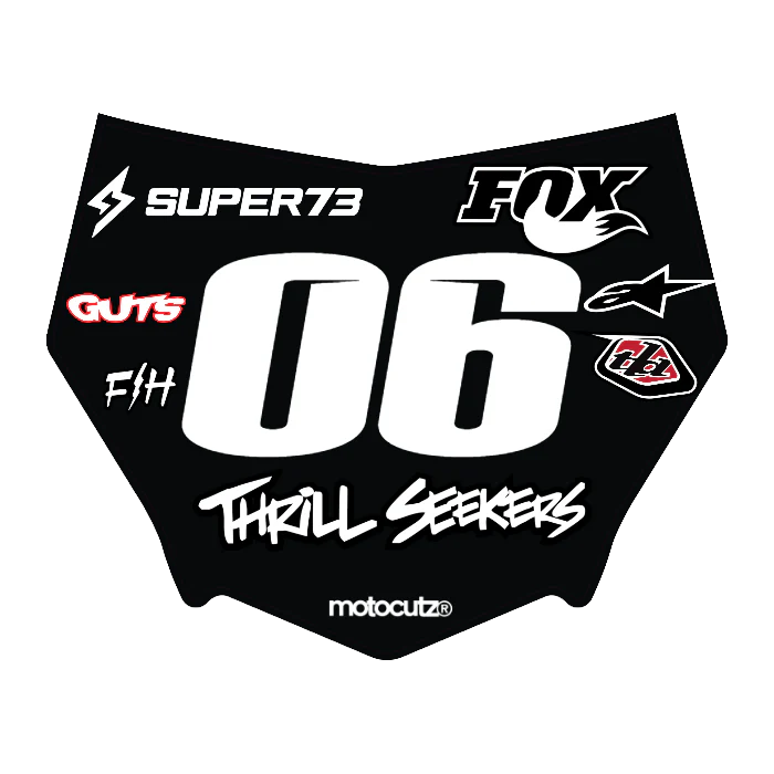 CUSTOM MOTOCUTZ FRONT PLATE DECAL