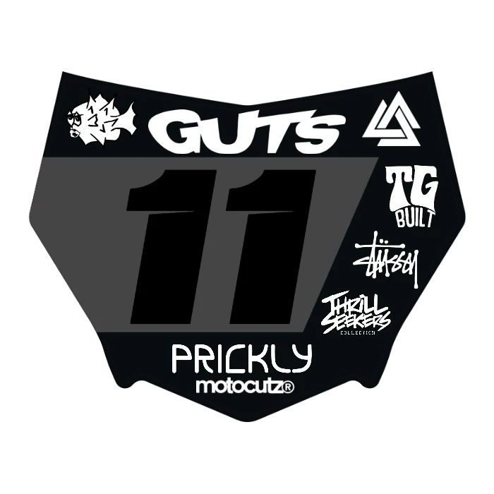 CUSTOM MOTOCUTZ FRONT PLATE DECAL