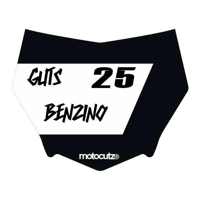 CUSTOM MOTOCUTZ FRONT PLATE DECAL