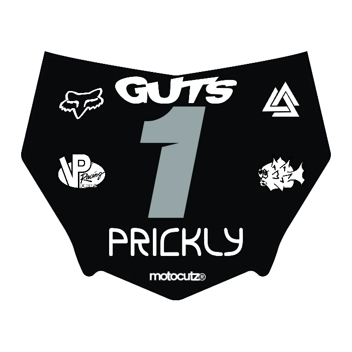 CUSTOM MOTOCUTZ FRONT PLATE DECAL