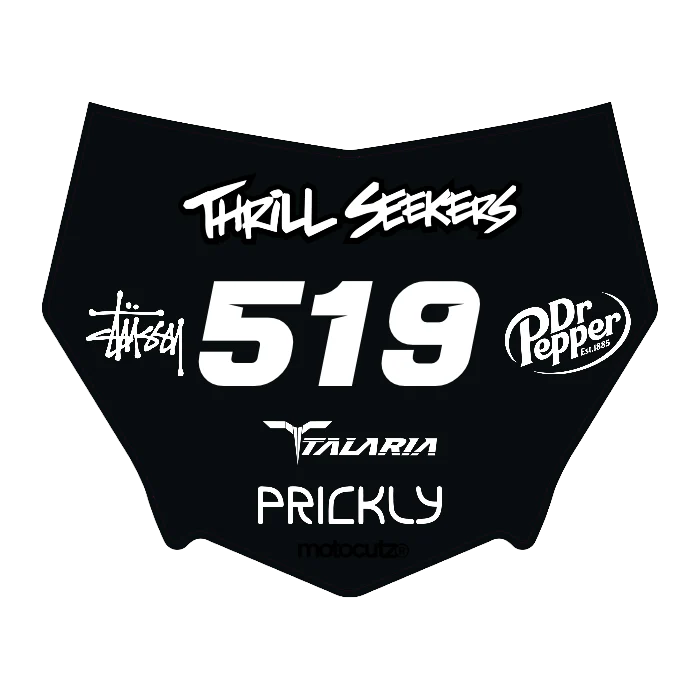 CUSTOM MOTOCUTZ FRONT PLATE DECAL