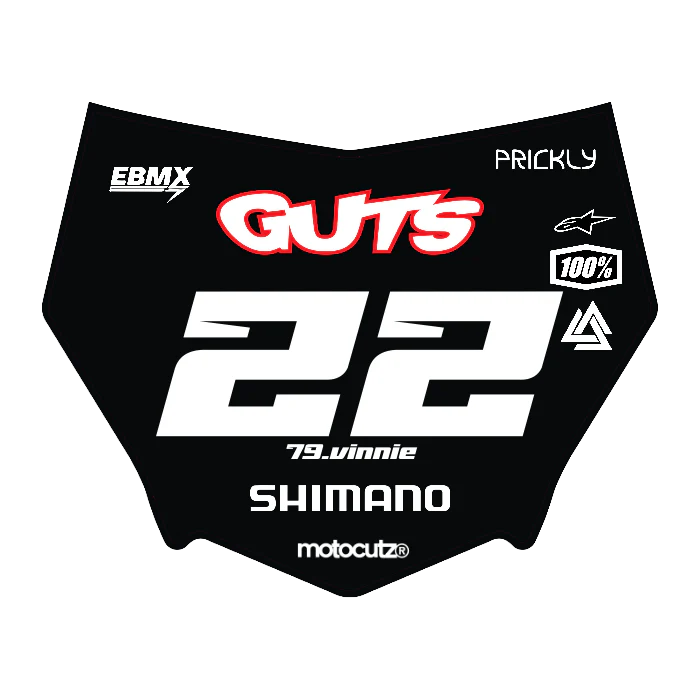 CUSTOM MOTOCUTZ FRONT PLATE DECAL
