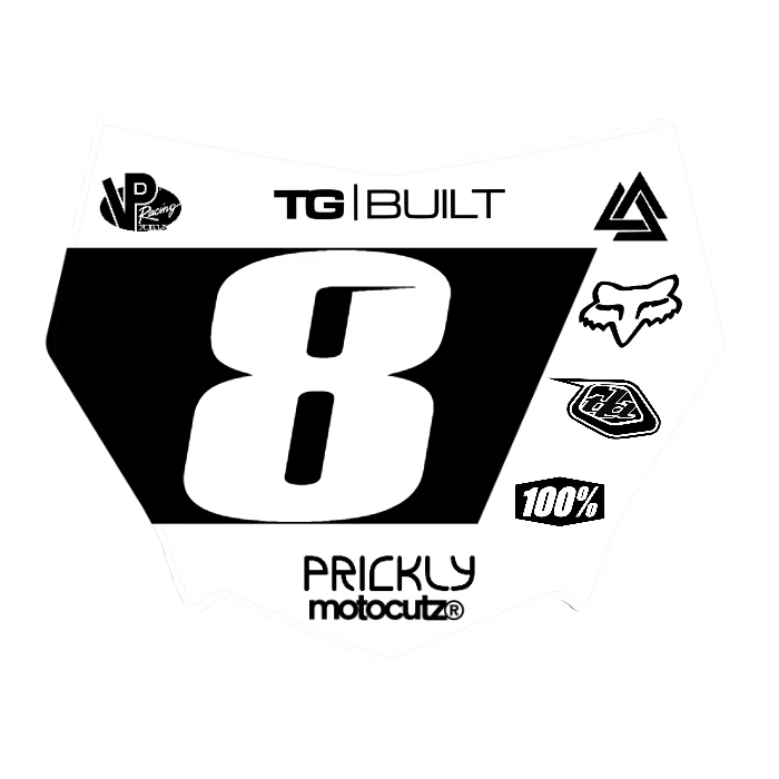 CUSTOM MOTOCUTZ FRONT PLATE DECAL