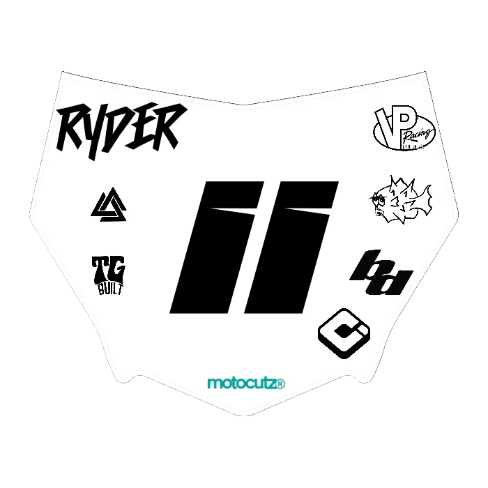 CUSTOM MOTOCUTZ FRONT PLATE DECAL