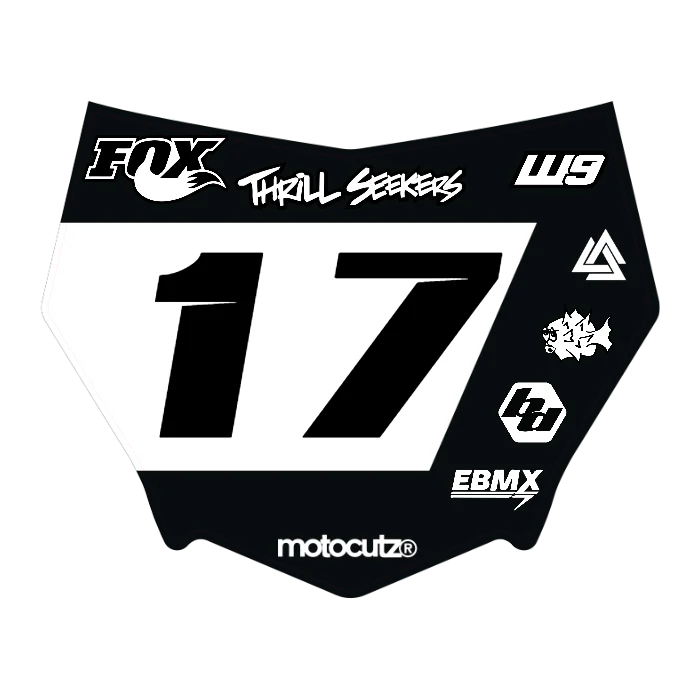 CUSTOM MOTOCUTZ FRONT PLATE DECAL