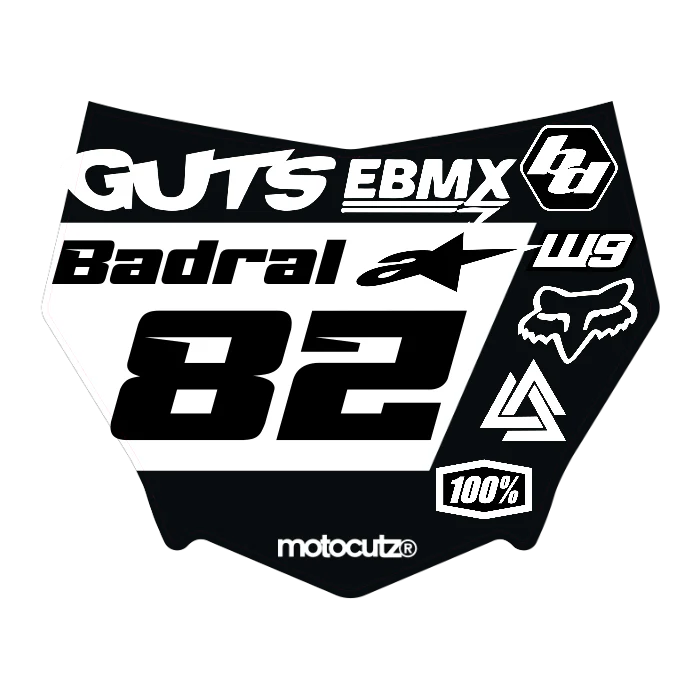 CUSTOM MOTOCUTZ FRONT PLATE DECAL