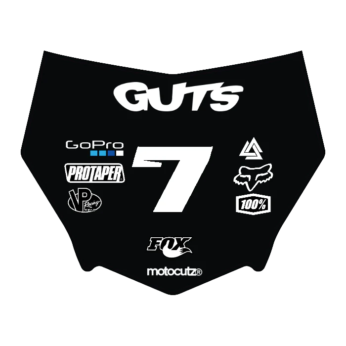 CUSTOM MOTOCUTZ FRONT PLATE DECAL