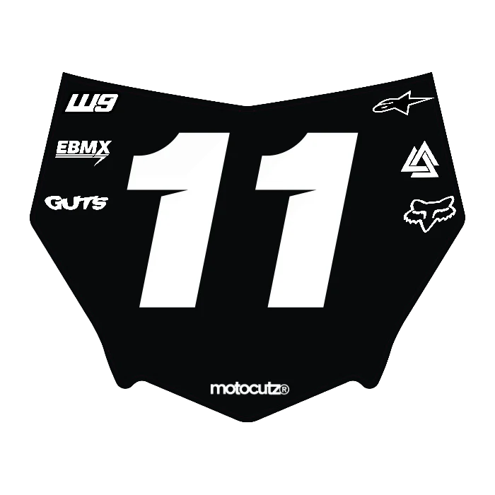 CUSTOM MOTOCUTZ FRONT PLATE DECAL