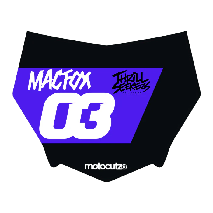CUSTOM MOTOCUTZ FRONT PLATE DECAL