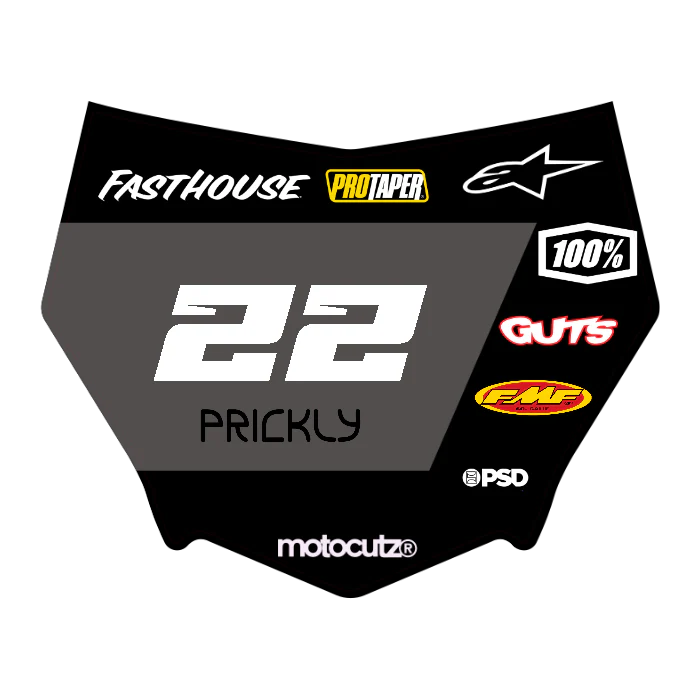 CUSTOM MOTOCUTZ FRONT PLATE DECAL