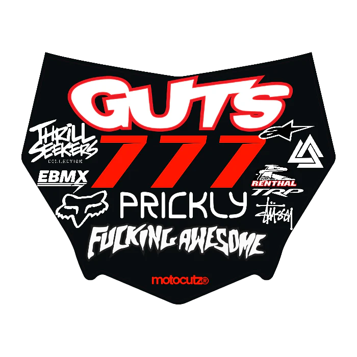 CUSTOM MOTOCUTZ FRONT PLATE DECAL