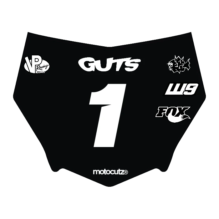 CUSTOM MOTOCUTZ FRONT PLATE DECAL