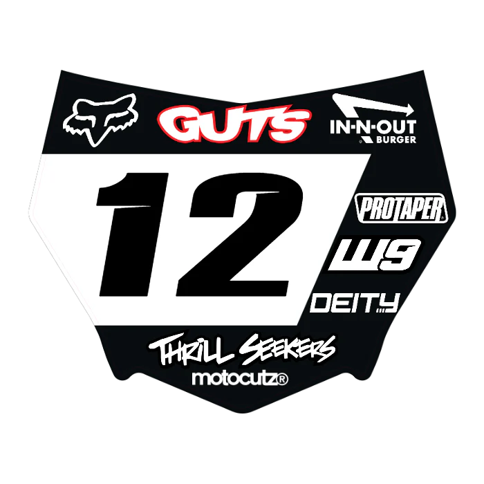 CUSTOM MOTOCUTZ FRONT PLATE DECAL