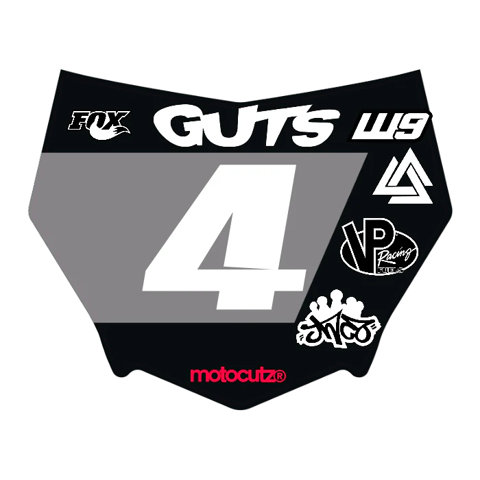 CUSTOM MOTOCUTZ FRONT PLATE DECAL