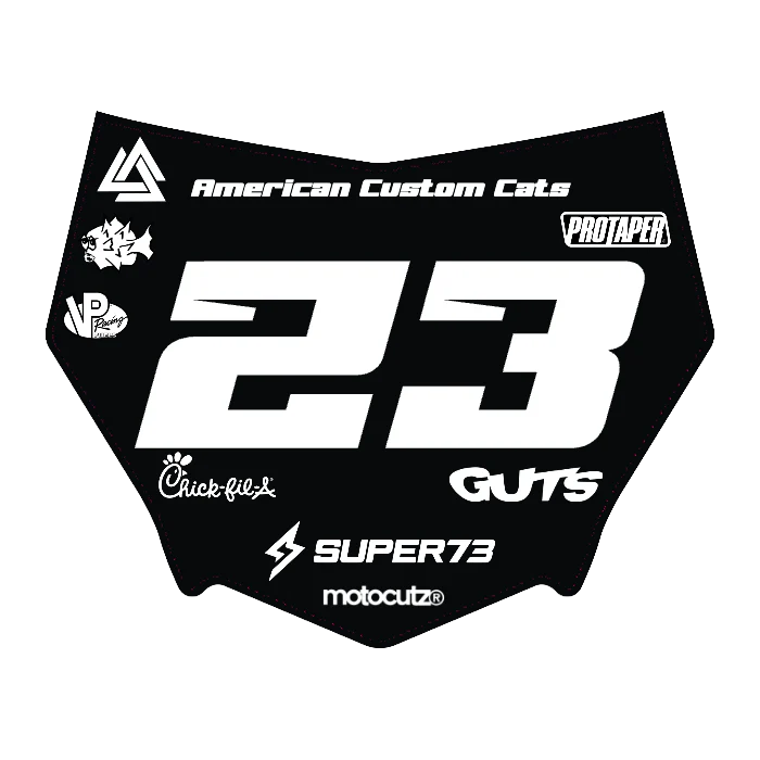 CUSTOM MOTOCUTZ FRONT PLATE DECAL