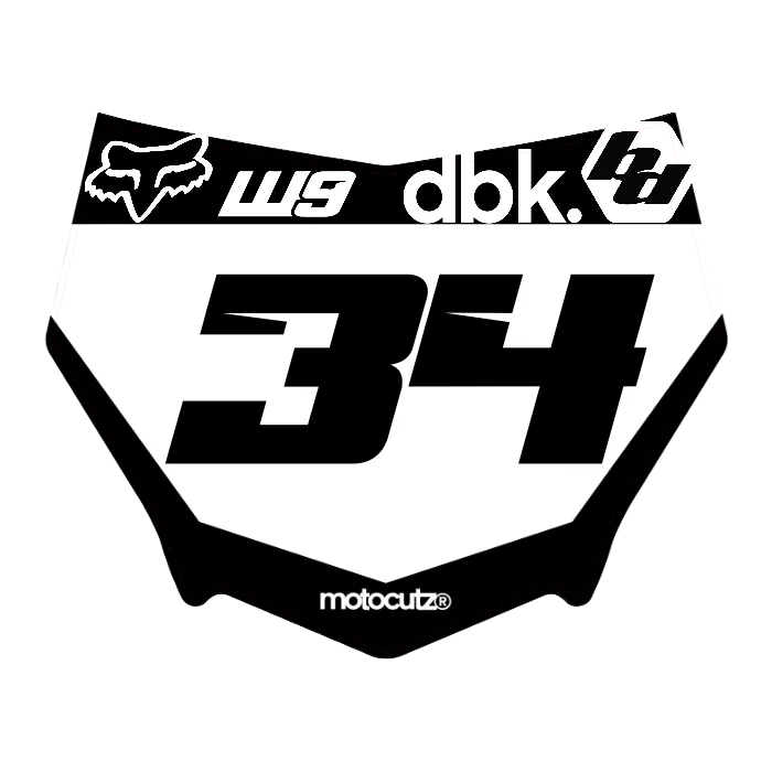 CUSTOM MOTOCUTZ FRONT PLATE DECAL