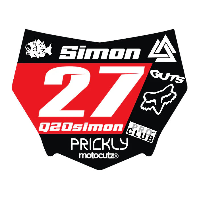 CUSTOM MOTOCUTZ FRONT PLATE DECAL