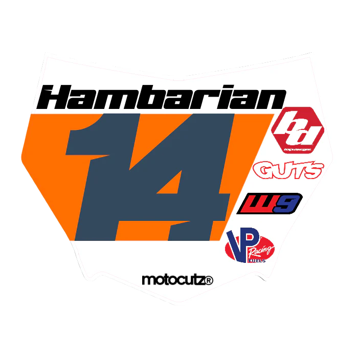 CUSTOM MOTOCUTZ FRONT PLATE DECAL