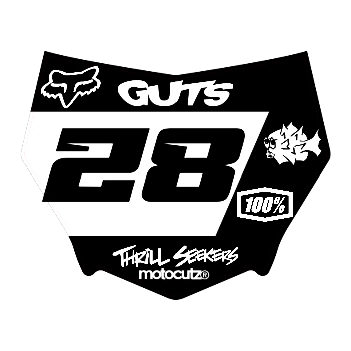 CUSTOM MOTOCUTZ FRONT PLATE DECAL