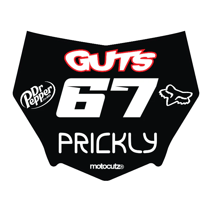 CUSTOM MOTOCUTZ FRONT PLATE DECAL