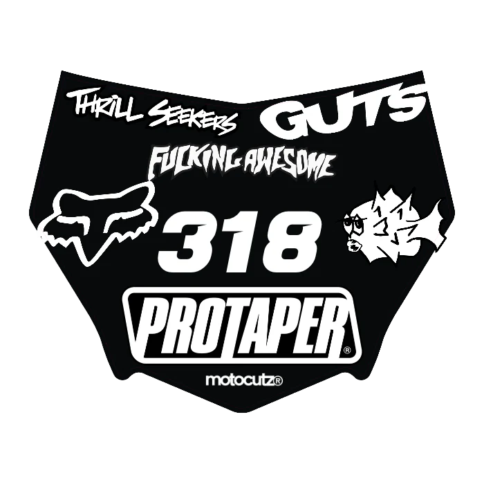 CUSTOM MOTOCUTZ FRONT PLATE DECAL