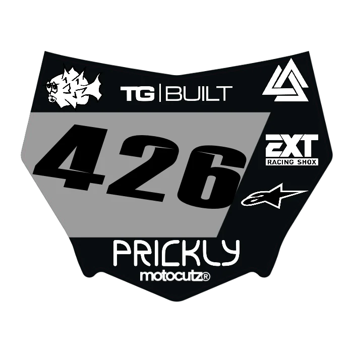 CUSTOM MOTOCUTZ FRONT PLATE DECAL