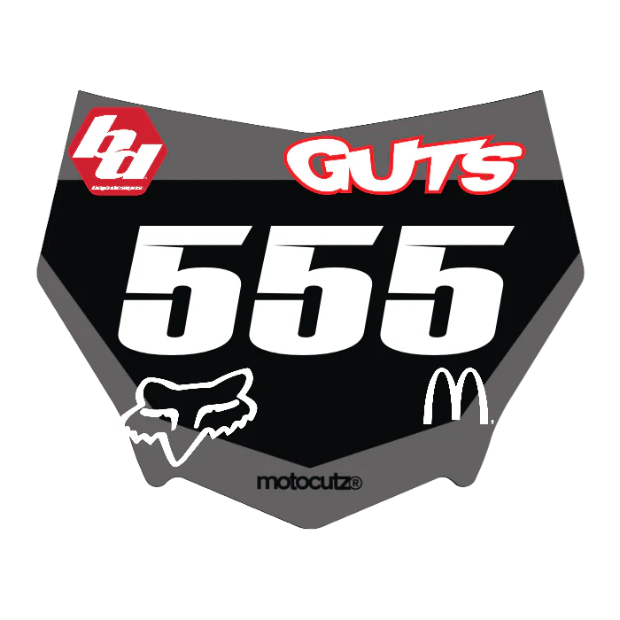 CUSTOM MOTOCUTZ FRONT PLATE DECAL