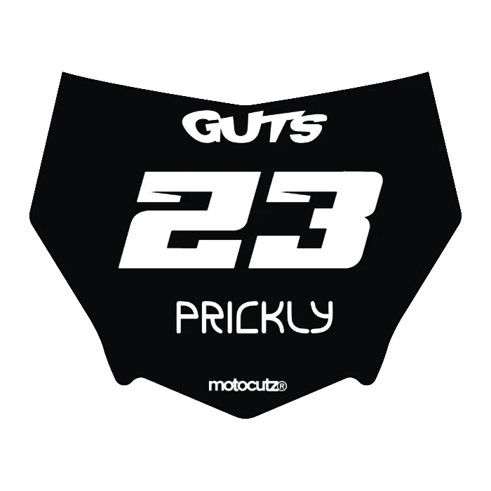 CUSTOM MOTOCUTZ FRONT PLATE DECAL