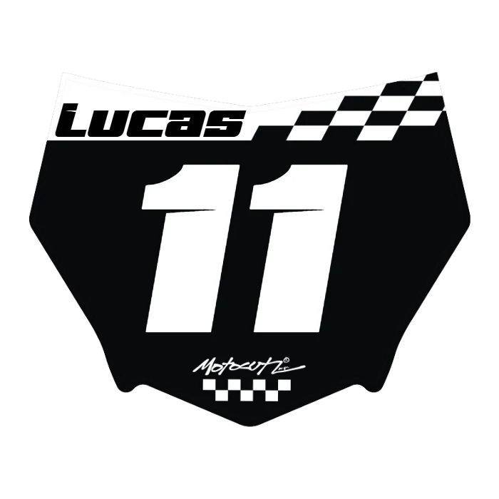 CUSTOM MOTOCUTZ FRONT PLATE DECAL