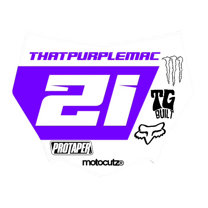 CUSTOM MOTOCUTZ FRONT PLATE DECAL