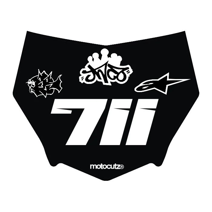 CUSTOM MOTOCUTZ FRONT PLATE DECAL
