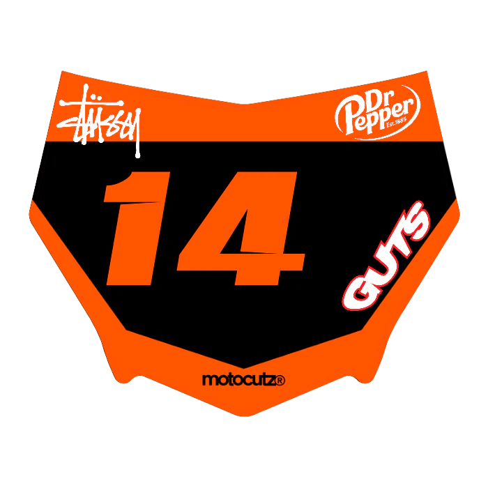 CUSTOM MOTOCUTZ FRONT PLATE DECAL