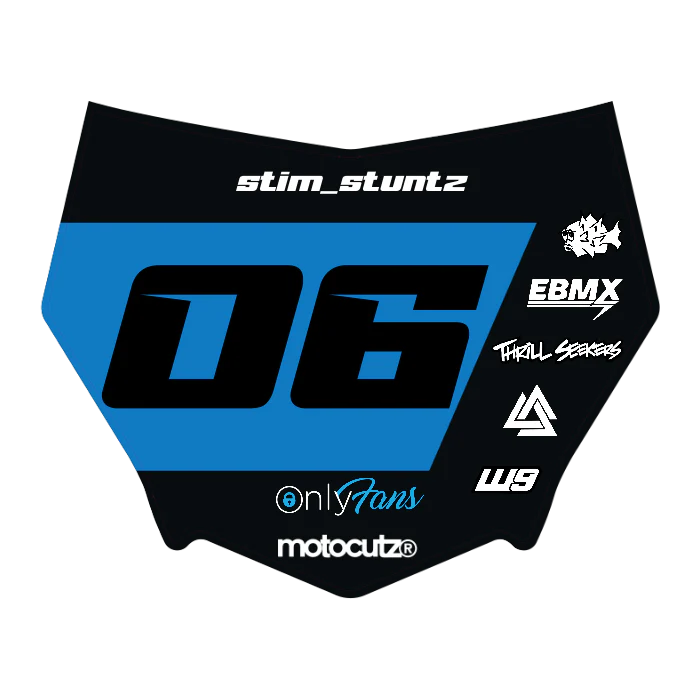 CUSTOM MOTOCUTZ FRONT PLATE DECAL
