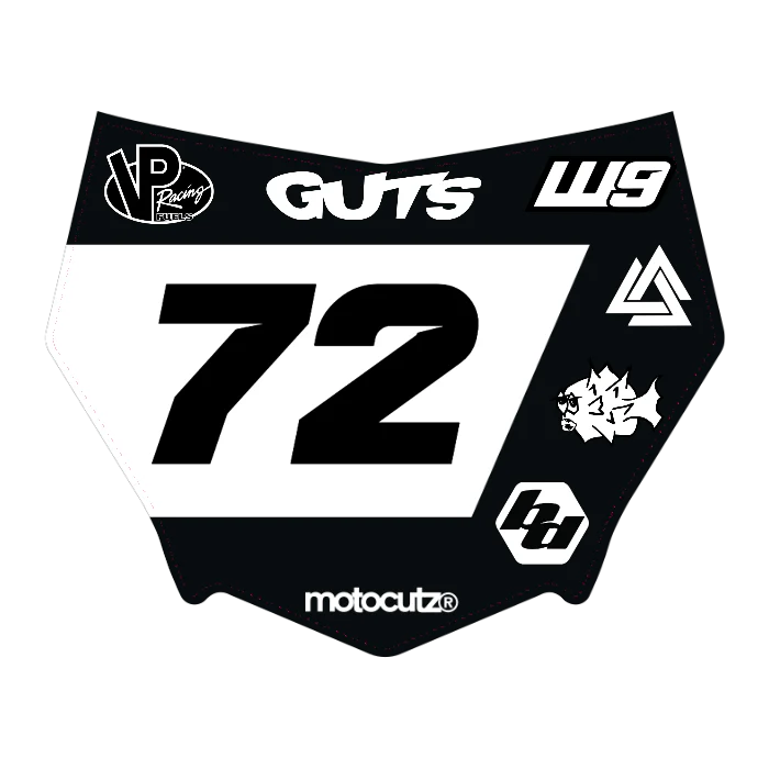 CUSTOM MOTOCUTZ FRONT PLATE DECAL
