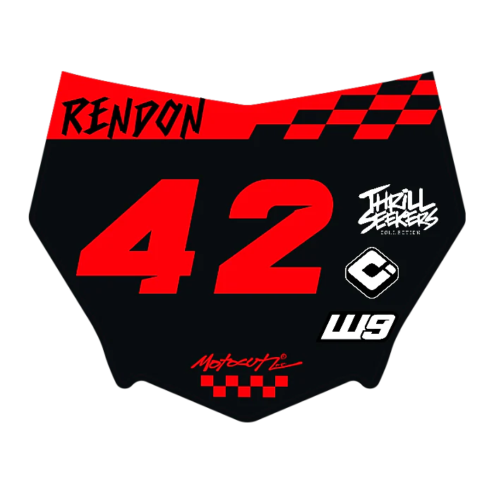 CUSTOM MOTOCUTZ FRONT PLATE DECAL