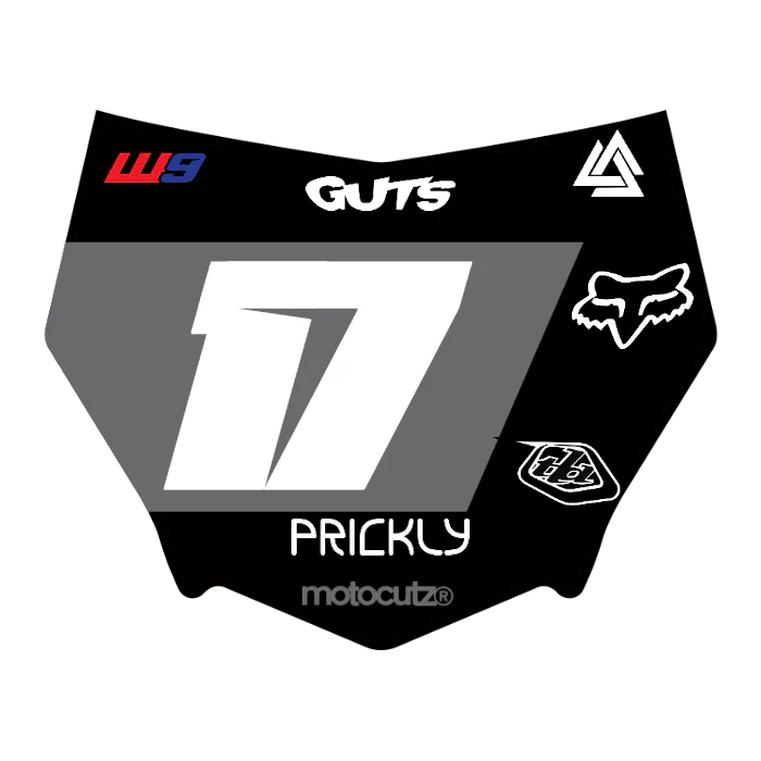 CUSTOM MOTOCUTZ FRONT PLATE DECAL