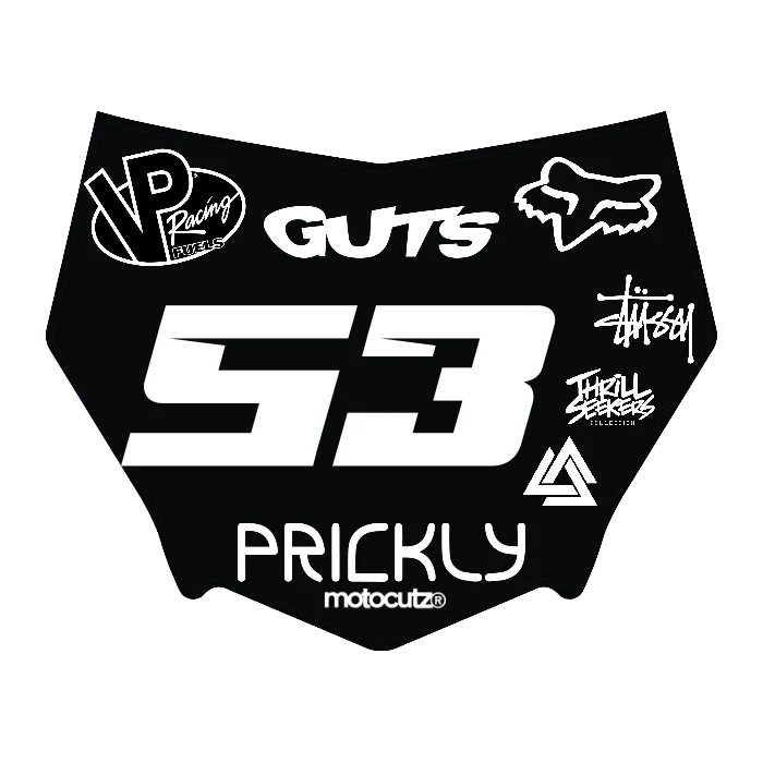CUSTOM MOTOCUTZ FRONT PLATE DECAL